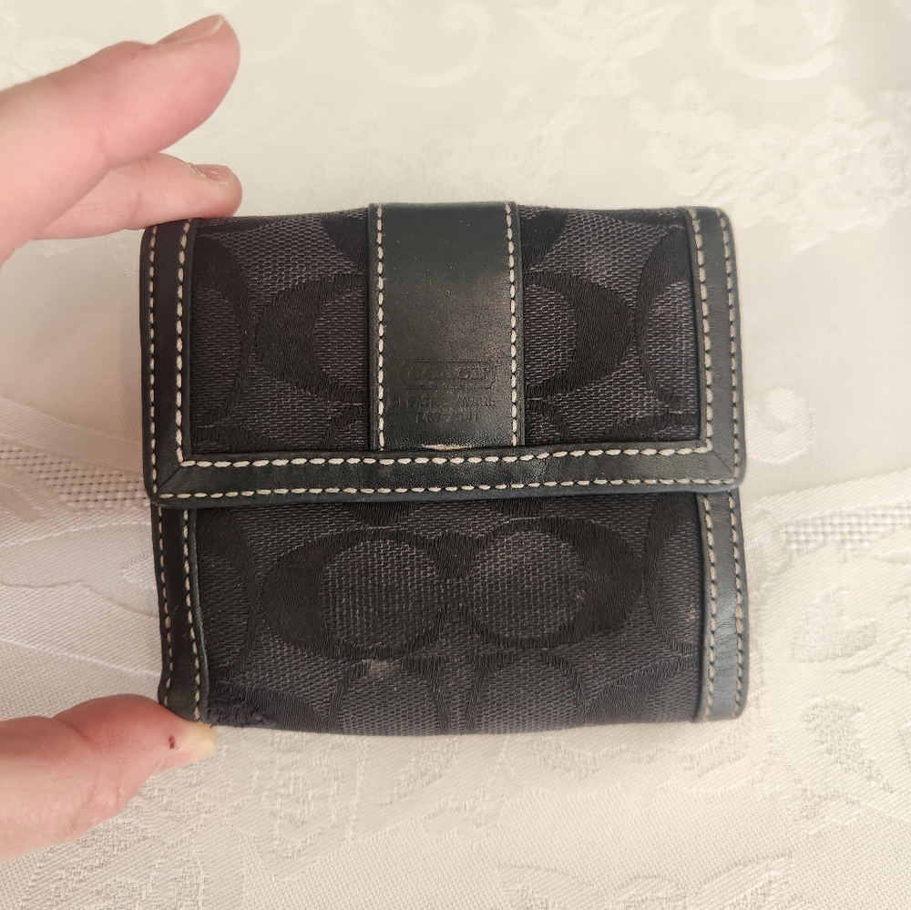 Coach black bifold wallet
